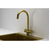 Смеситель для кухни GRANULA 7104 золото сатин 7104 ZOLOTO CATIH